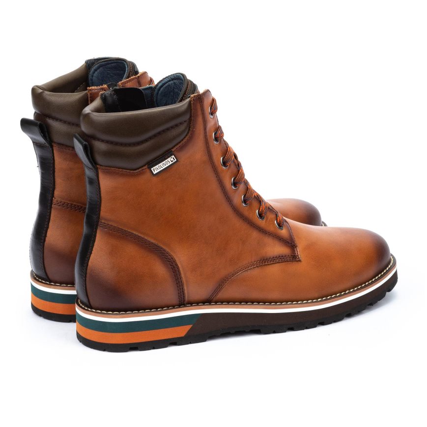 Men's Pikolinos PIRINEOS Ankle Boots Brown | NZ E37A109